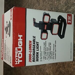 Hyper Tough Rechargeable 2000 Lumen Work Light 3 Tier Area Lamp w/ Power Bank